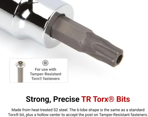 Vista 2 de Tekton - Casquillo Torx de 3/8 Pulgadas y Resistencia a Manipulaciones TR10 SHB17210