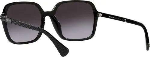 Vista 6 de Ralph by Ralph Lauren Ra5291u - Gafas de sol cuadradas de ajuste universal para mujer, Gris (Gradient Grey), 56 mm