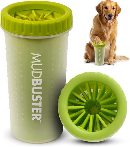Vista 15 de Dexas MudBuster Limpiador Portátil de Patas de Perro - Calidad Premium, Azul, Tamaño Pequeño para Suministros y Accesorios para Mascotas