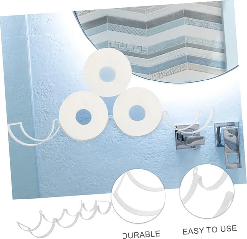Vista 6 de ARTIBETTER Decoración colgante de pared dispensador de toallas de papel para decoración del hogar, cesta de papel higiénico de pared, estante