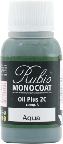 Vista 104 de Rubio Monocoat Muestra de Tinte y Acabado para Madera - Niebla 5% Aceite Plus Parte A Aceite de linaza para madera de secado rápido y ecológico