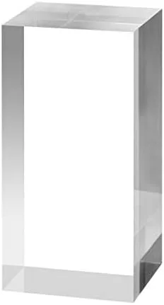 Vista 4 de RY DISPLAY Bloque de exhibición de acrílico transparente rectangular para anillos de joyería, bloque de exhibición de cubo de acrílico pulido