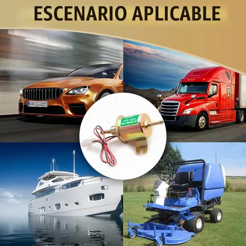 Vista 5 de 1 bomba de combustible automotriz, bomba de transferencia de suministro de combustible de pistón de baja presión de 12 V, piezas de repuesto