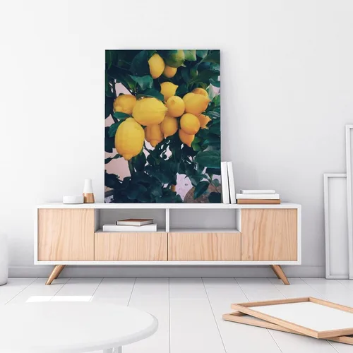 Vista 3 de Arte de pared de frutas, árbol de limón, fruta, naturaleza, lienzo impreso, póster para decoración de pared, arte de pared, pintura en lienzo