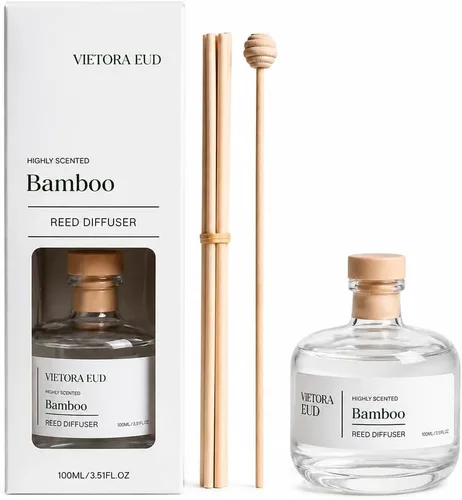 Vista 14 de Bamboo Reed Diffuser, 3.34 Fl Oz Esencial de bambú