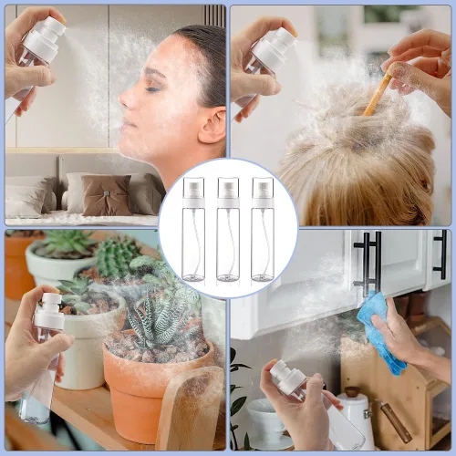 Vista 6 de Cosywell Botellas pulverizadoras de niebla fina aprobadas por la TSA de 3.4 onzas líquidas, paquete de 3 botellas a prueba de fugas, botellas