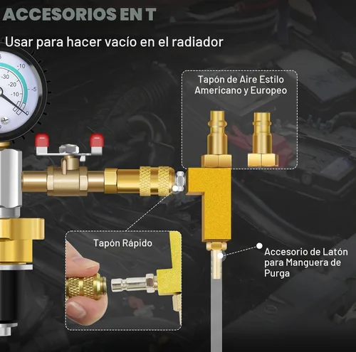 Vista 4 de JIFETOR Sistema de enfriamiento universal Tipo de vacío Kit de herramientas Estuche negro