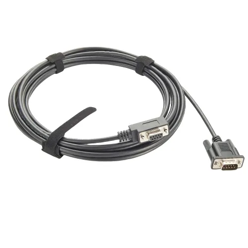 Vista 6 de Cable ultrafino DB9 en ángulo recto DB9 RS232 Serial Port Cable D-Sub 9 Pin macho a hembra Adaptador para comunicación de datos (6M)