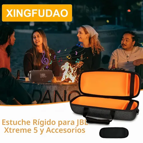 Vista 5 de Funda para altavoz Bluetooth JBL Xtreme 5, bolsa de almacenamiento de transporte de viaje para adaptador de cargador y accesorios