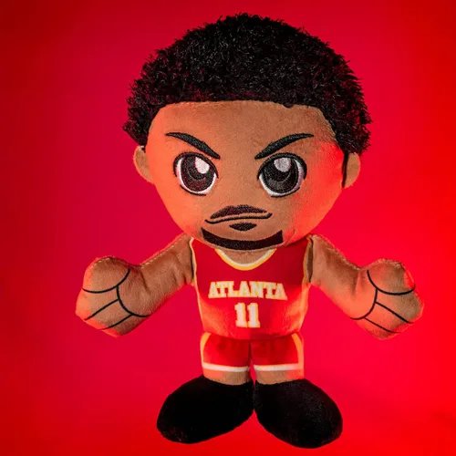 Vista 4 de Bleacher Creatures Atlanta Hawks Trae Young - Peluche Kuricha de 8 pulgadas, suave inspirado en Chibi