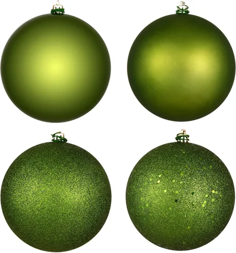 Vista 9 de Vickerman Adorno de bola de oro antiguo de 6 pulgadas con 4 acabados, 4 por caja