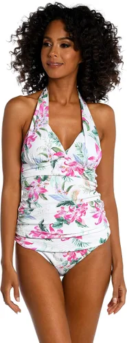 Vista 5 de Top de traje de baño tankini con cuello en V, Oro