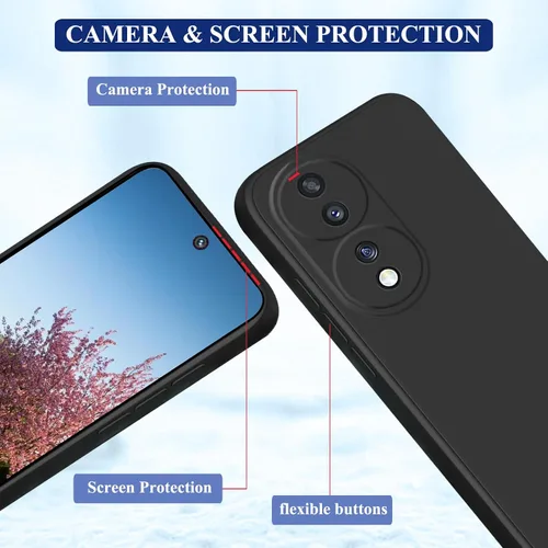 Vista 3 de Compatible con Honor 70 Funda de silicona púrpura Honor 70 funda protectora delgada a prueba de golpes funda protectora suave antihuellas dactilares