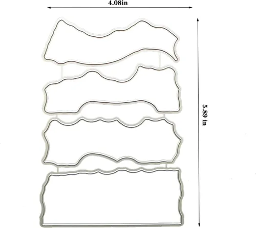 Vista 2 de Juego de sellos y troqueles transparentes de paisajes lluviosos y nevados para hacer tarjetas, plantillas de corte para álbumes de recortes, álbum