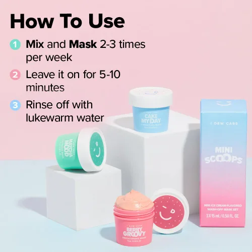 Vista 5 de I DEW CARE Set de Regalo de Mascarilla Facial Desmaquillante para el Cuidado de la Piel - Mini Scoops Mascarillas Faciales, Matcha, Cuidado