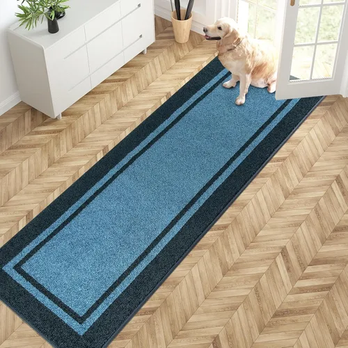Vista 26 de PURRUGS Tapete para puerta con atrapamiento de suciedad, 20 x 32 pulgadas, antideslizante, lavable a máquina, tapete de entrada, tapete para puerta