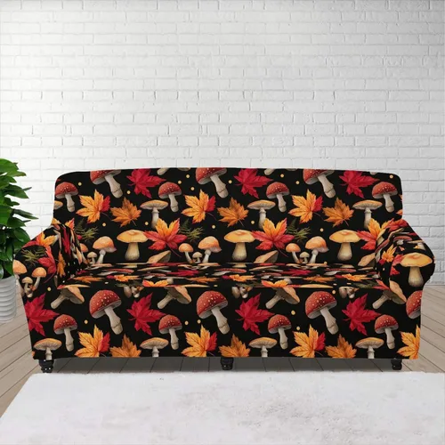 Vista 98 de Horeset Funda elástica para silla con diseño de flores hippie otoñales, funda para sofá, lavable, protección de muebles con espuma antideslizante
