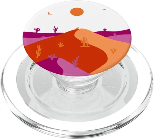Vista 7 de Sutil bandera del orgullo lesbiano del desierto, paisaje lesbiano, orgullo PopSockets intercambiables PopGrip