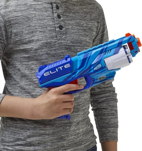 Vista 2 de Nerf Elite Disruptor Blaster Reflex, Slam Fire, azul (exclusivo de Amazon)