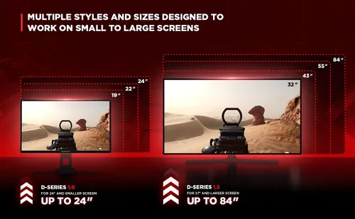 Vista 6 de HipShotDot D-Series Care Pack Reutilizables transparentes para Aim Sight Assist TV Juego de televisión o monitor calcomanía para videojuegos FPS