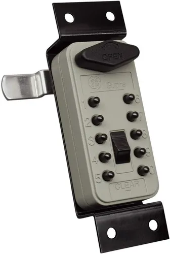 Vista 2 de Kidde AccessPoint 001827 Supra TouchPoint Cerradura con placa frontal gris titanio