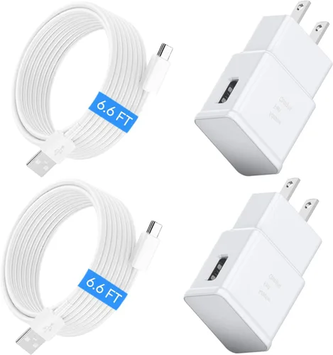 Vista 8 de Adaptive Fast Charging Block USB Wall Charger Adapter Compatible with Samsung Galaxy S25/S24/S23/S22/S22 Ultra/S21/S20/S10/S9/S8/S7/Edge/Note 10