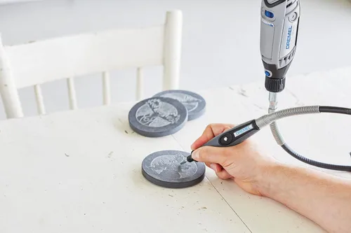Vista 3 de Dremel EZ725 Kit de almacenamiento de accesorios multiusos, 70 piezas con accesorio de herramienta giratoria de eje flexible con agarre cómodo