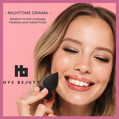 Vista 4 de Esponja de maquillaje, juego de 2 licuadoras de belleza, impecable para aplicación de crema, base líquida y polvo