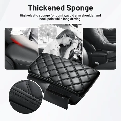 Vista 3 de Autorder Funda de consola central para Jeep Grand Cherokee 2011-2019 2020 2021, accesorios para reposabrazos, funda antiarañazos, almohadilla