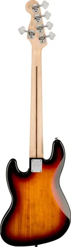 Vista 2 de Squier Affinity Series Jazz Bass de 5 cuerdas, 3 colores Sunburst, diapasón de laurel
