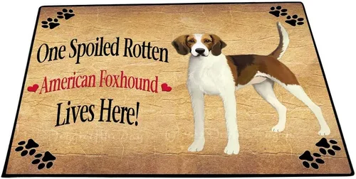 Vista 19 de Doggie of the Day American English Foxhound Dogs Floor Mat - 4th of July Independence Day - Best Dog Doormat - Protector Decor - Unique Portrait Art