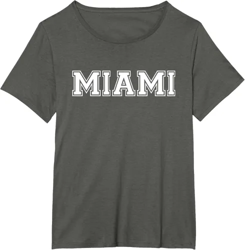 Vista 85 de Camiseta de regalo deportiva estilo universitario Miami Florida, Negro, S