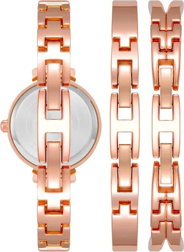Vista 22 de Anne Klein AK/2245 - Juego de reloj de pulsera con detalles de cristal prémium para mujer