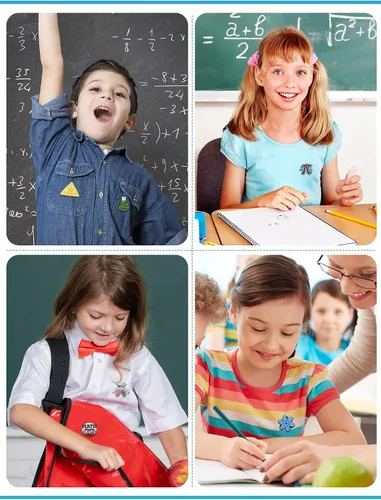 Vista 6 de Kigeli 20 broches de ciencias matemáticas lindos Pi Sign Pin Kawaii Química Ciencia Joyería Dibujos Animados Regreso a la Escuela Insignias