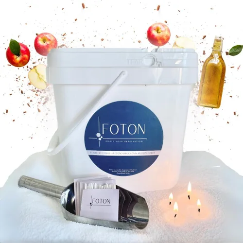 Vista 18 de Foton Pearled Candle - Vela de cera en polvo de 18 onzas – Velas de arena de cera en polvo con aroma a abeto navideño festivo, no tóxicas, de larga