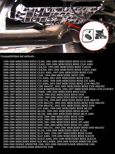 Vista 2 de 1402701161 Juego de accesorios de placa conductora de transmisión automática y adaptador de conector para 722.6 W210 W203 C CLK E M G ML S SL SLK
