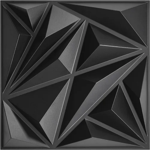 Vista 9 de STICKGOO Paneles de pared 3D para decoración de pared interior, paneles de acento de pared de diseño de diamante en oro champán, 30.5 x 30.5 cm
