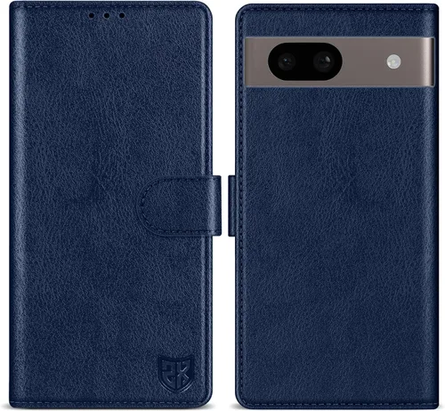 Vista 10 de ZZXX Funda tipo cartera para Google Pixel 8 con bloqueo RFID, ranura para tarjetas, función atril, cierre magnético, funda protectora de cuero