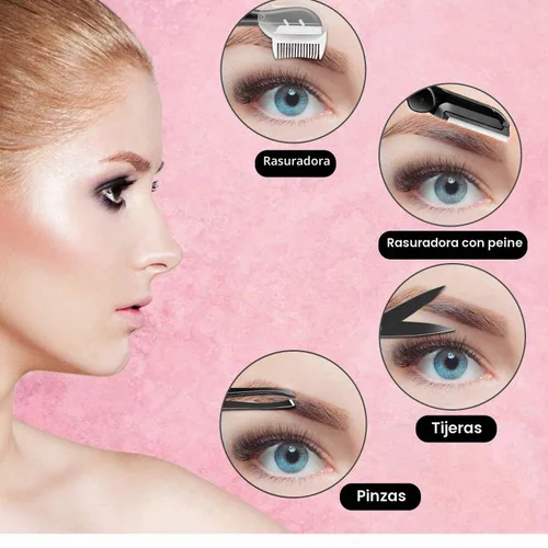 Vista 9 de Kit de cejas, herramientas exfoliantes multiusos para dermaplaning ZTRHYOO - Kit de herramientas de afeitar de cejas para mujeres y niñas, hombres