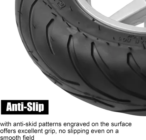 Vista 4 de Neumáticos para Mini Bike, 110/50-6.5 Neumático de Goma para Pocket Bike, Llantas y Neumático Trasero para Mini Bike con Cámara de Aire