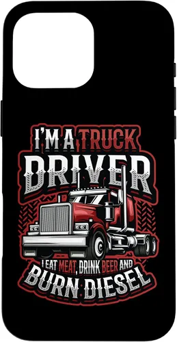 Vista 19 de Truck Driver Eat Meat Drink Beer and Burn Diesel Semi Truck Case for iPhone 17
