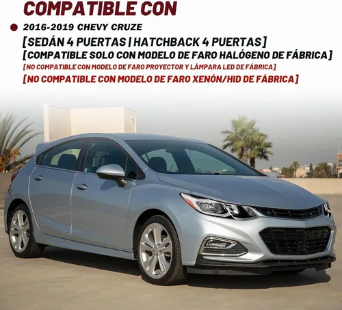 Vista 7 de JSBOYAT Compatible con el conjunto de faros delanteros Chevy Cruze 2016-2019 de repuesto, halógeno, no proyector, faro delantero estilo OE, lado