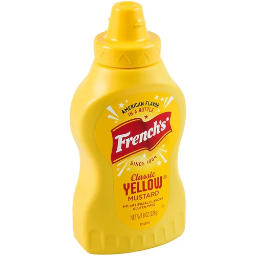 Vista 2 de French's Botella exprimible clásica de mostaza amarilla, 8 onzas (paquete de 12)