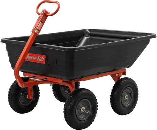 Vista 12 de Agri-Fab 45-0579 Carrito Volquete de Polietileno de 1,000 lb para Remolcar, 17 PIES CÚBICOS; Carrito/Remolque de Césped y Jardín para Cortadoras