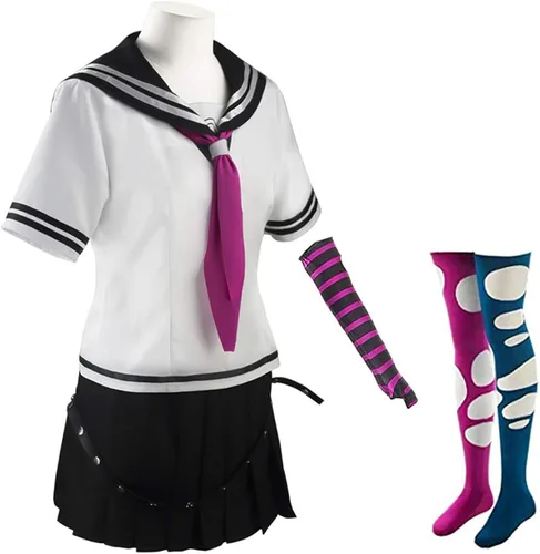 Vista 5 de Rickem Ibuki Mioda - Disfraz de cosplay para mujer y niña, vestido de uniforme Mioda Ibuki