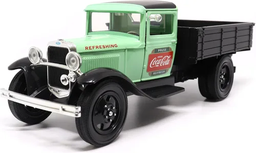 Vista 3 de Motor city classics Coca-Cola Diecast coleccionable Ford Modelo AA 1931 (versión verde) escala 1:24 424024 con licencia