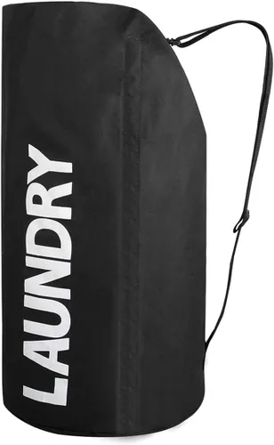 Vista 6 de WOWLIVE Mochila bolsa de lavandería para la universidad, cestas plegables Negro
