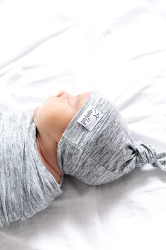 Vista 20 de Copper Pearl - gorro de bebé con nudo superior elástico suave