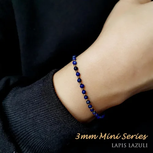 Vista 4 de Morchic - Pulsera ajustable de pulgadas para mujer, con mini cuentas de gemas naturales, serie de dijes de gemas de energía, regalo de cumpleaños