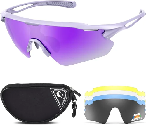 Vista 11 de Cycling Glasses, TR90 Unbreakable Frame Polarized Anti-UV400 Sports Sunglasses